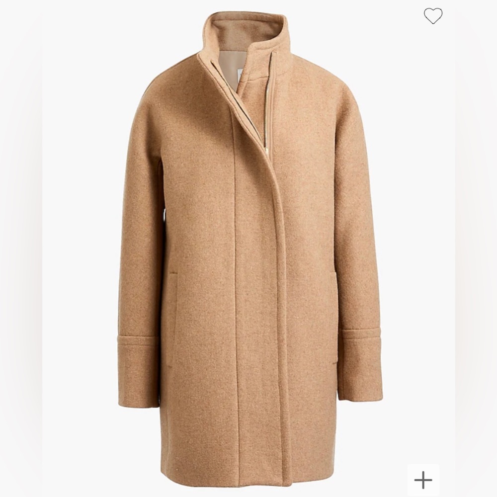 J. Crew City Coat in Camel/Heather acorn peacoat